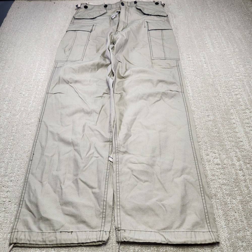 Vintage No Boundaries Cargo Pants Men 32x32 Baggy Paratrooper Wide Leg Y2K Trip - Picture 2 of 15